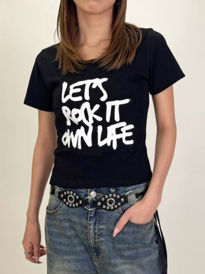 手書き風ロゴTシャツ– 手書き風ロゴTシャツ–