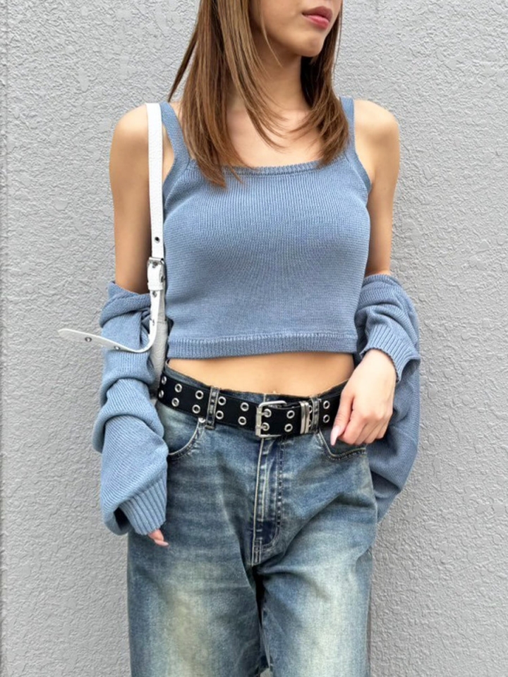 サマーニットキャミトップ–
