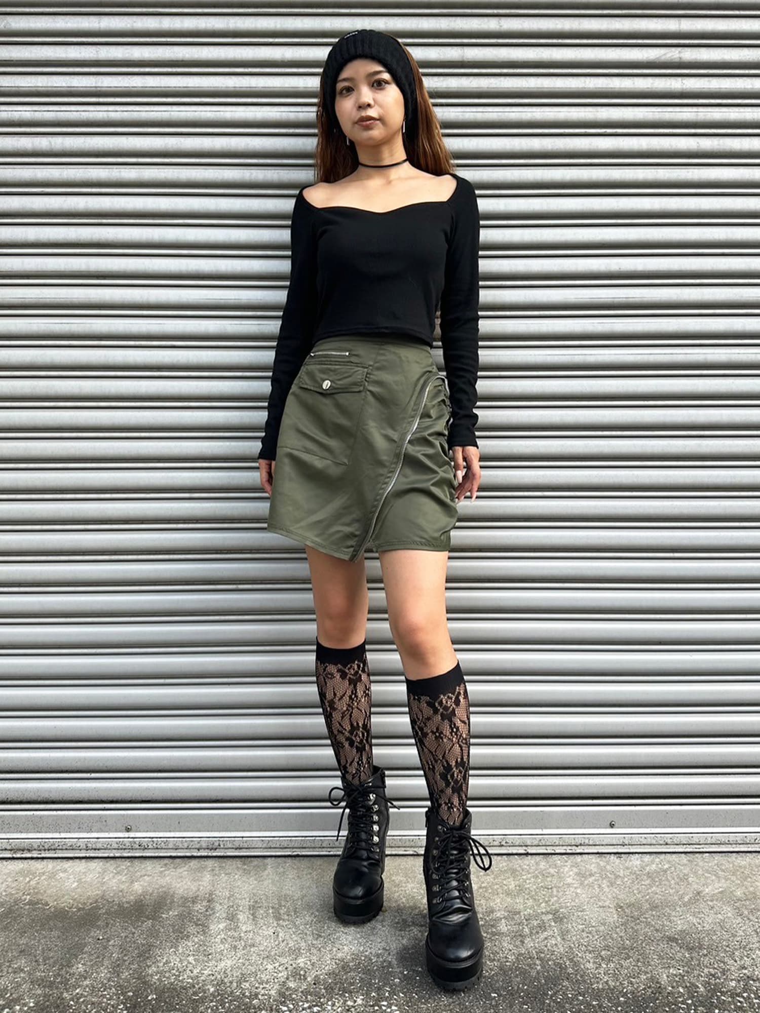 MA-1風ミニスカート–