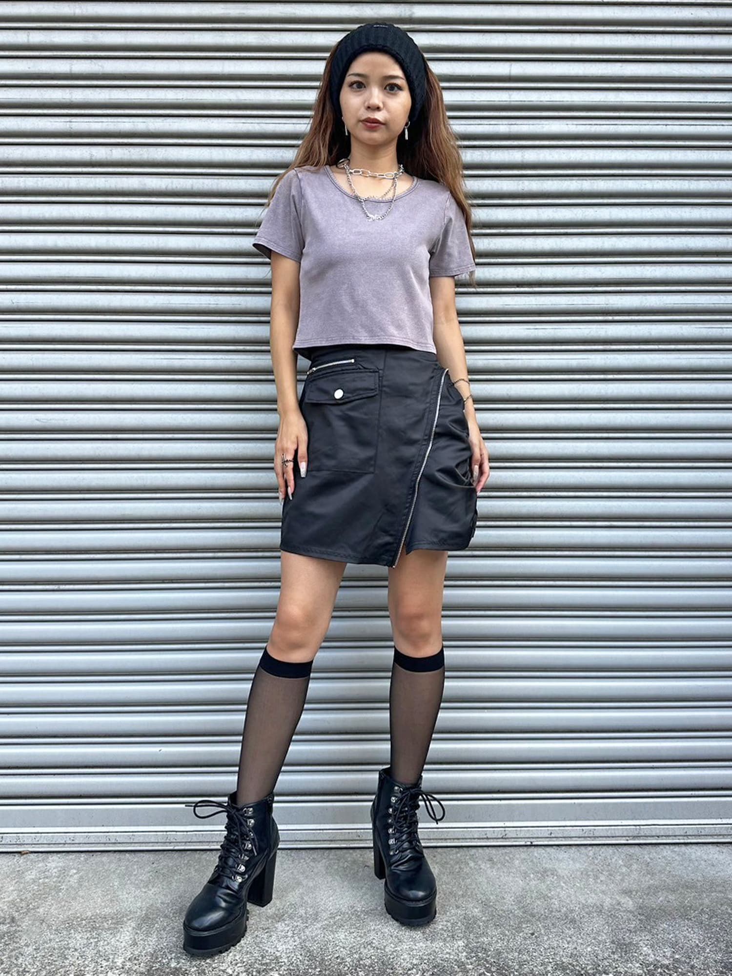 MA-1風ミニスカート–